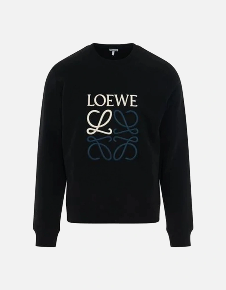 Anagram Embroidered Logo Sweatshirt in Black