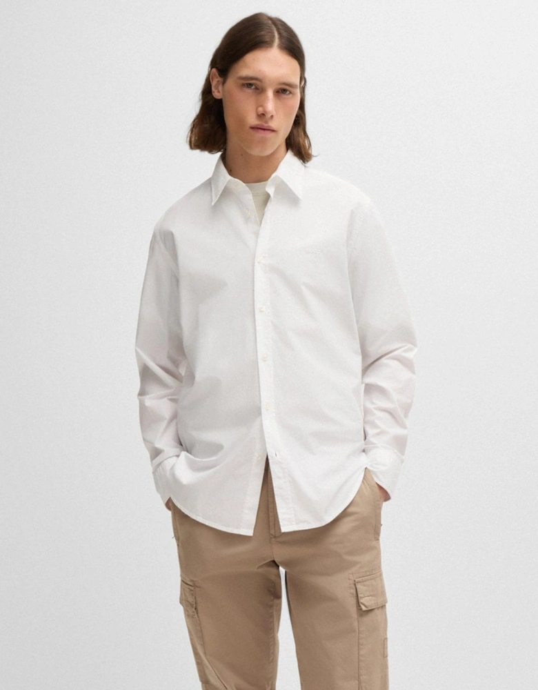 BOSS Orange Relegant 6 Mens Regular-Fit Shirt in Cotton Poplin with Kent Collar