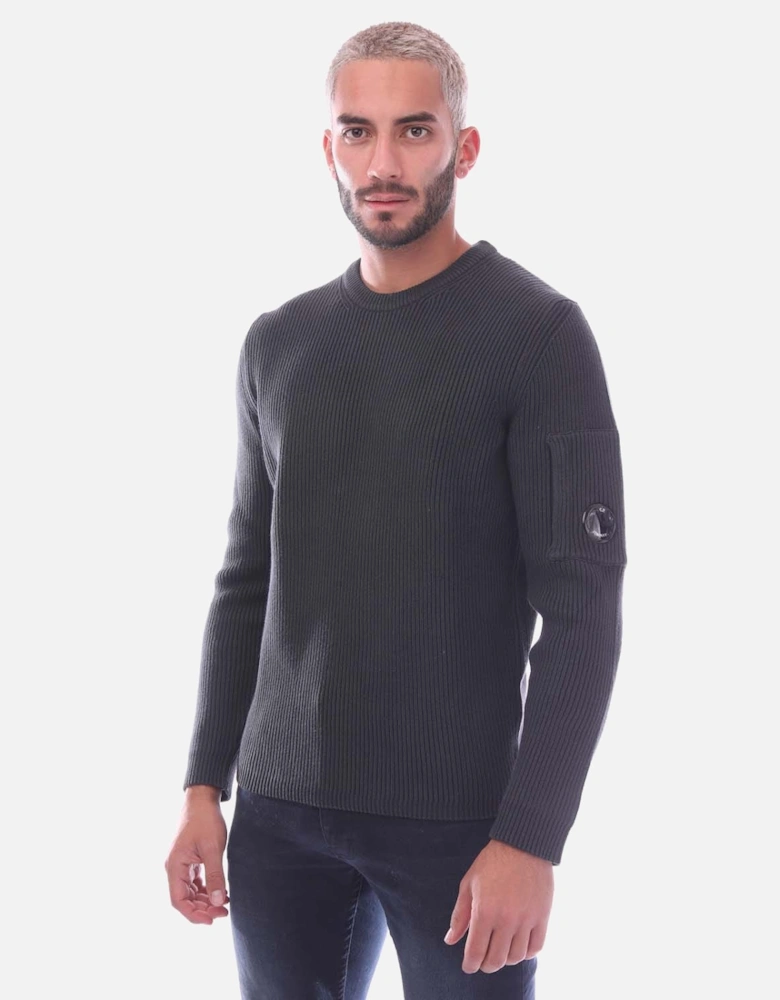 Full Rib Knit Crewneck Sweatshirt