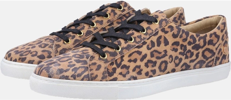 Tessa Suede Women's Leopard Trainers