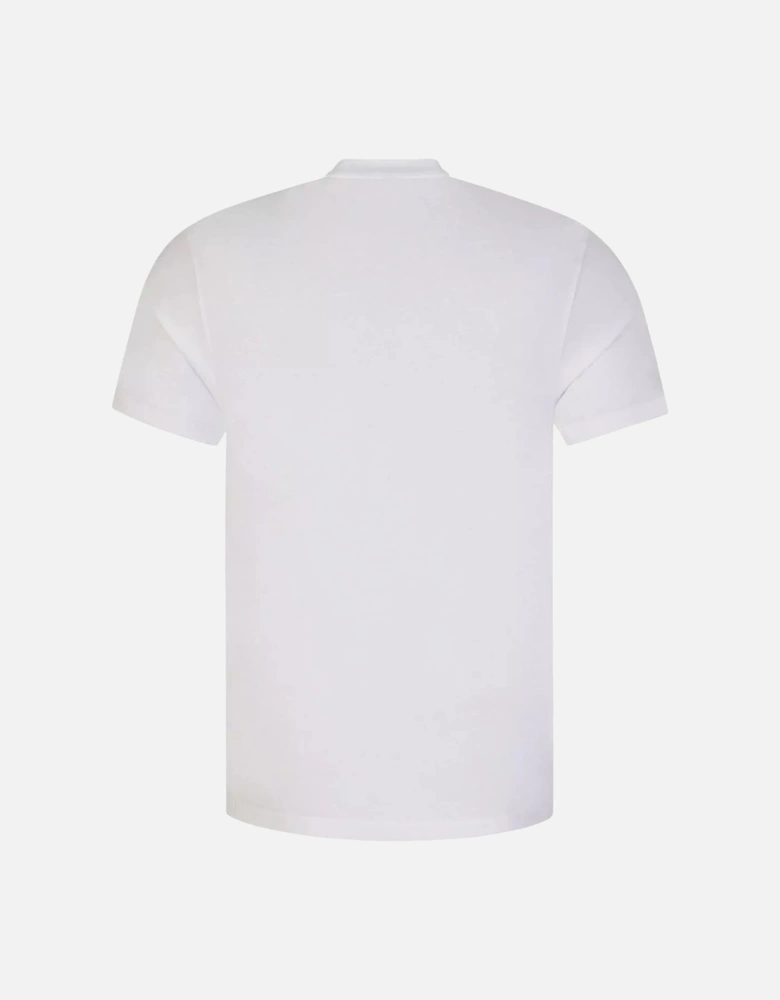 Taped Shoulder Logo White T-Shirt