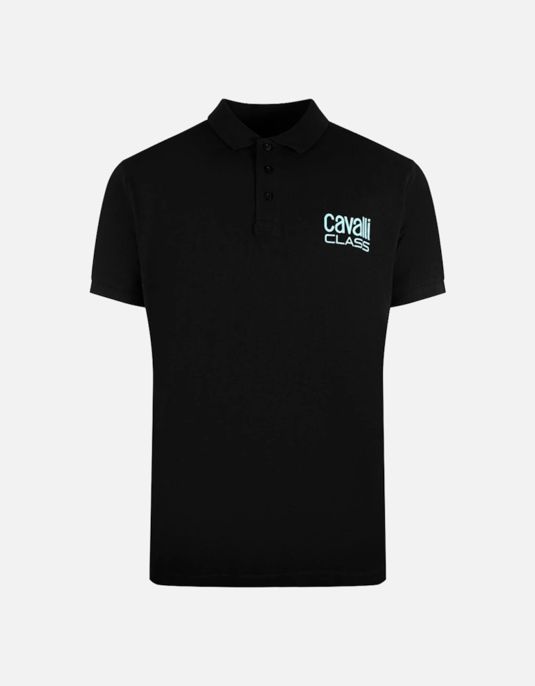 Cavalli Class Bold Logo Black Polo Shirt