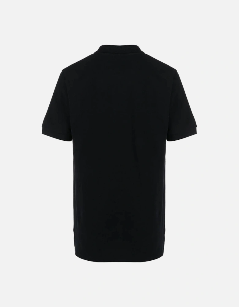 Small Swim Logo Black Polo Shirt