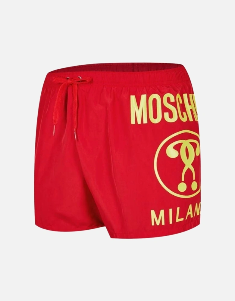 Large Milano Logo Red Short Swim Shorts