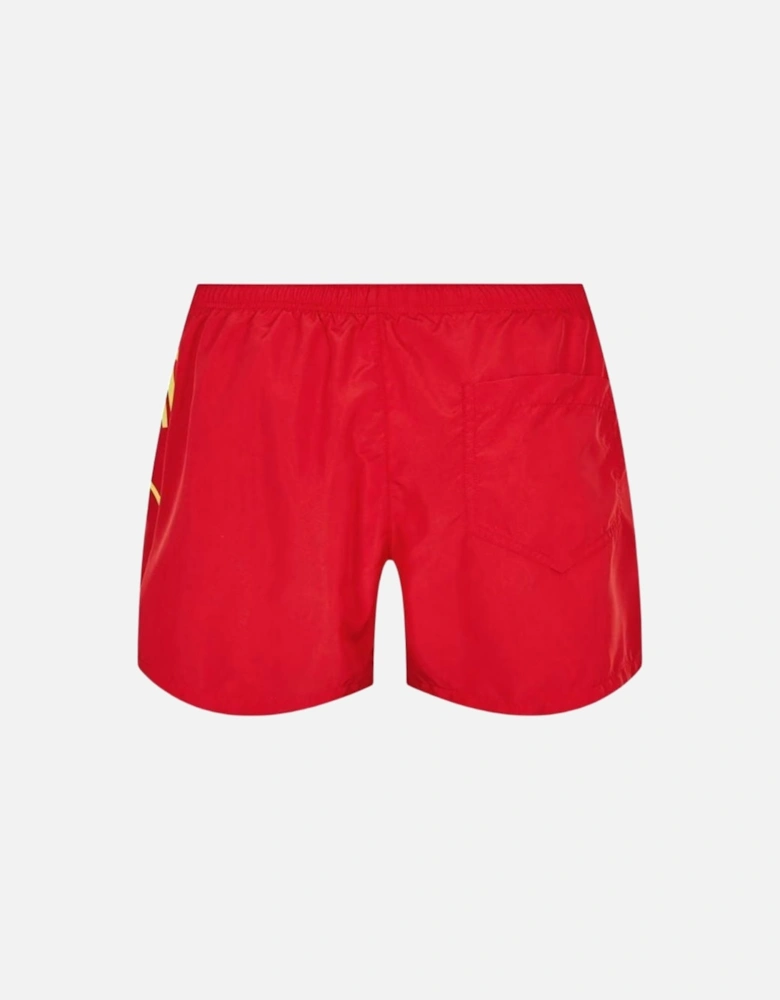 Large Milano Logo Red Short Swim Shorts