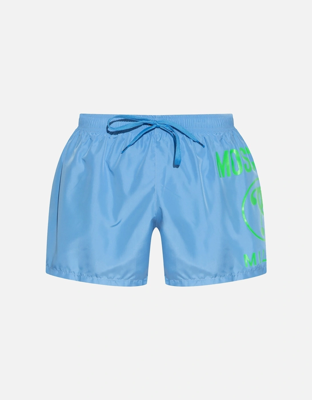 Large Milano Logo Light Blue Short Swim Shorts, 3 of 2