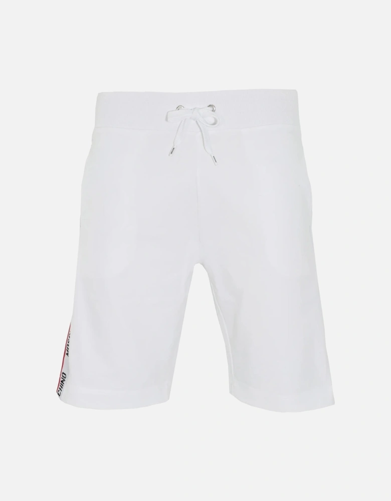 Branded Tape Legs White Shorts