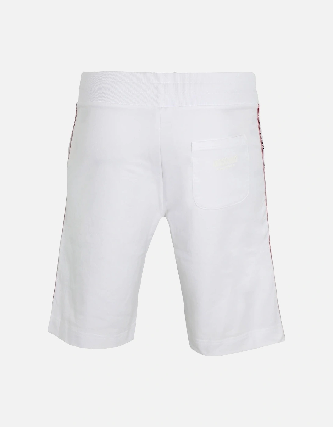 Branded Tape Legs White Shorts