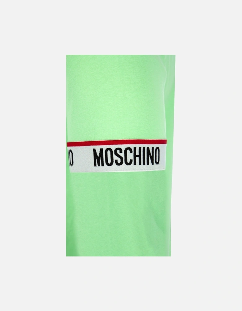 Taped Sleeve Ends Logo Green T-Shirt