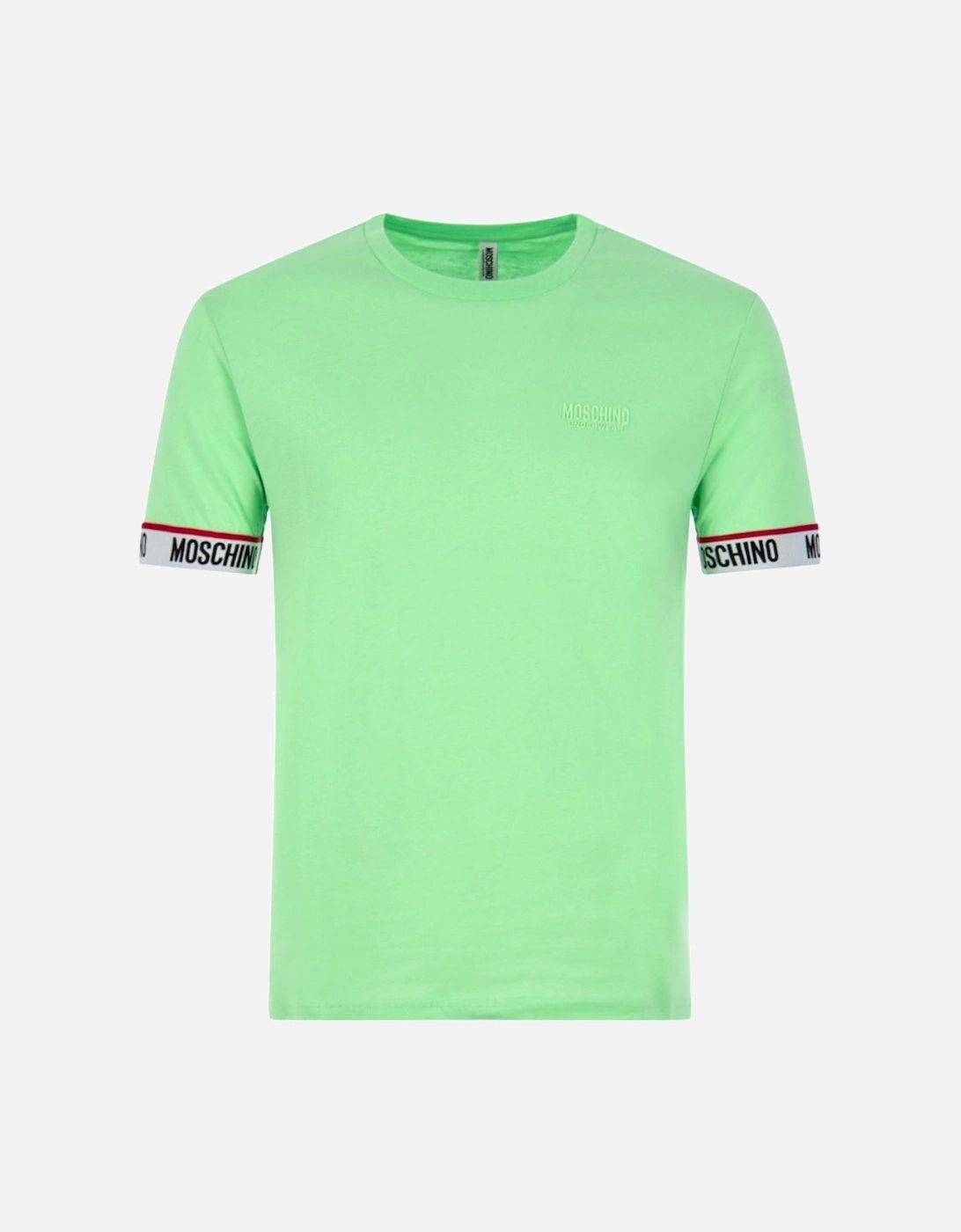 Taped Sleeve Ends Logo Green T-Shirt, 4 of 3