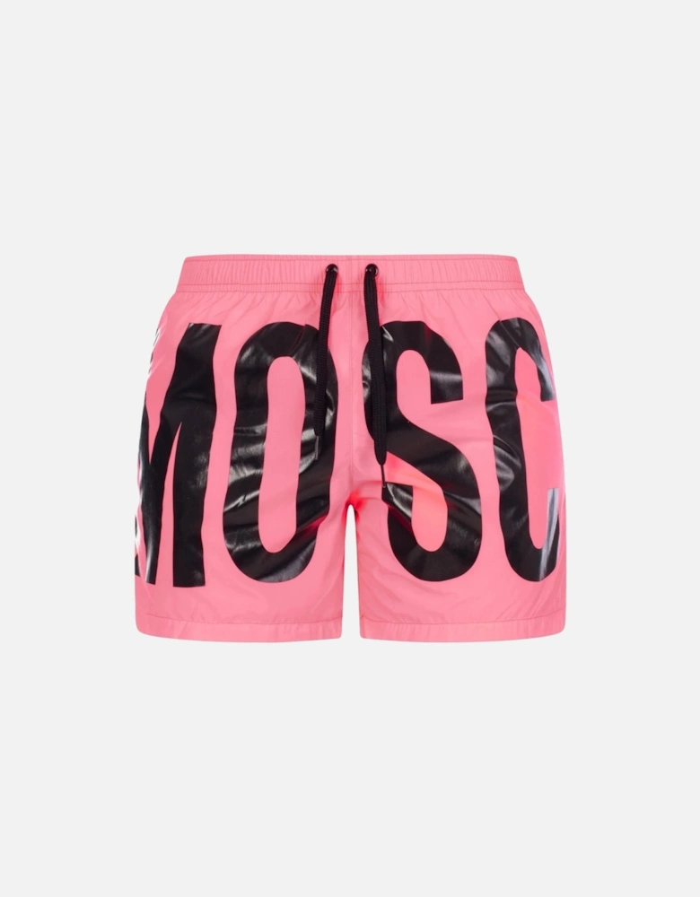 Brand Print Logo Pink Short Swim Shorts