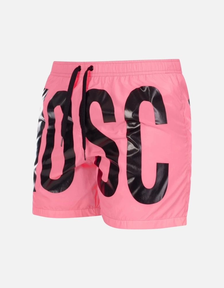 Brand Print Logo Pink Short Swim Shorts