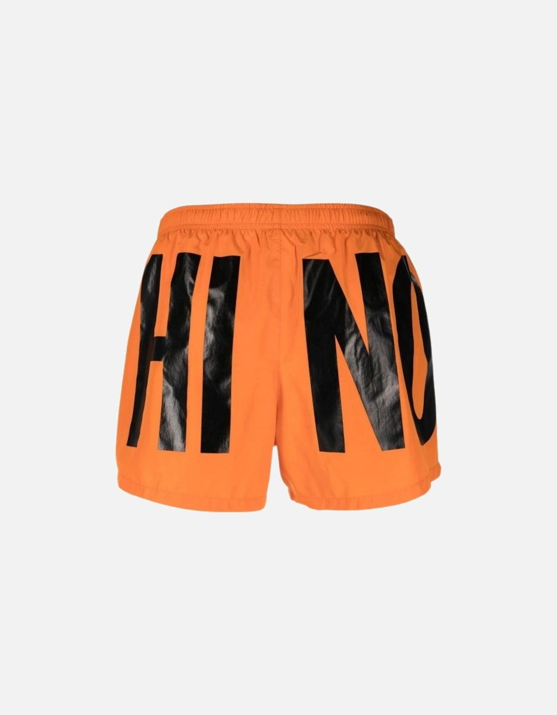 Brand Print Logo Orange Short Swim Shorts