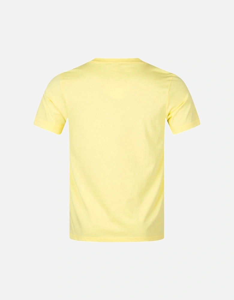 Taped Shoulder Logo Yellow T-Shirt