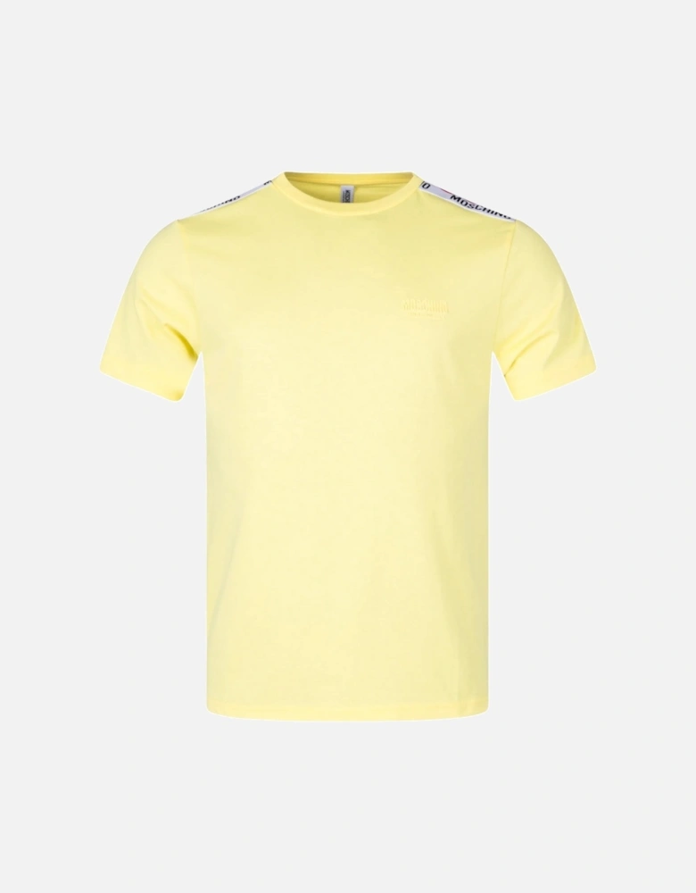 Taped Shoulder Logo Yellow T-Shirt