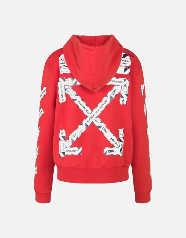 Airport Tape Diag Red Hoodie