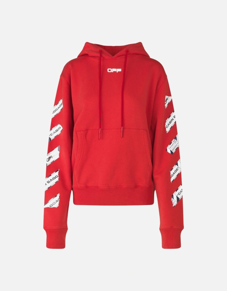 Airport Tape Diag Red Hoodie