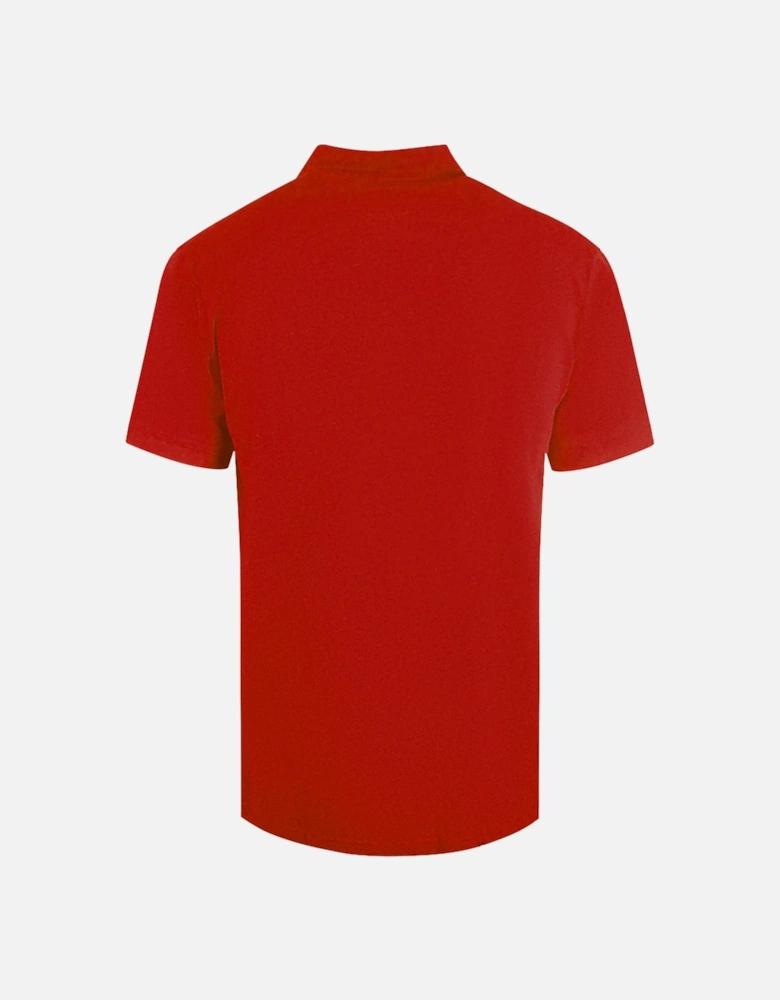 Cavalli Class Bold Logo Red Polo Shirt