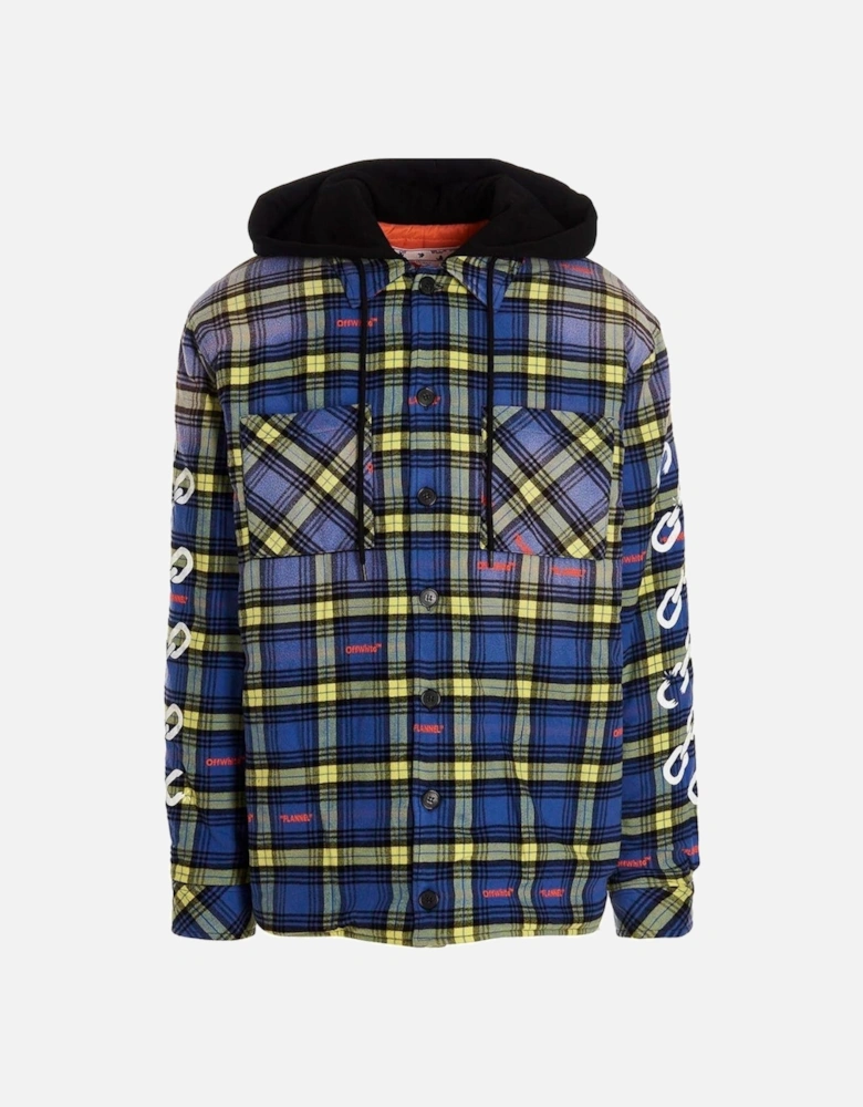 Arrow Padded Flannel Dusty Blue Jacket