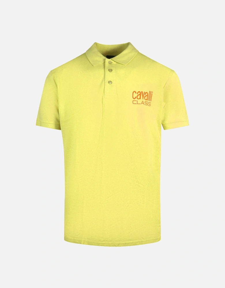 Cavalli Class Bold Logo Yellow Polo Shirt