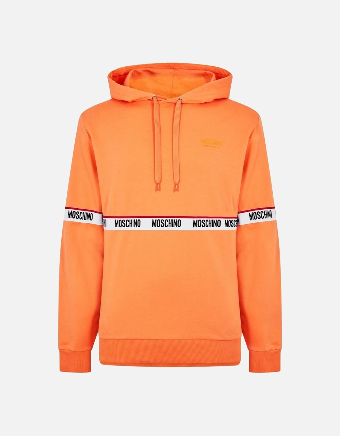 Branded Taped Chest Orange Hoodie, 3 of 2