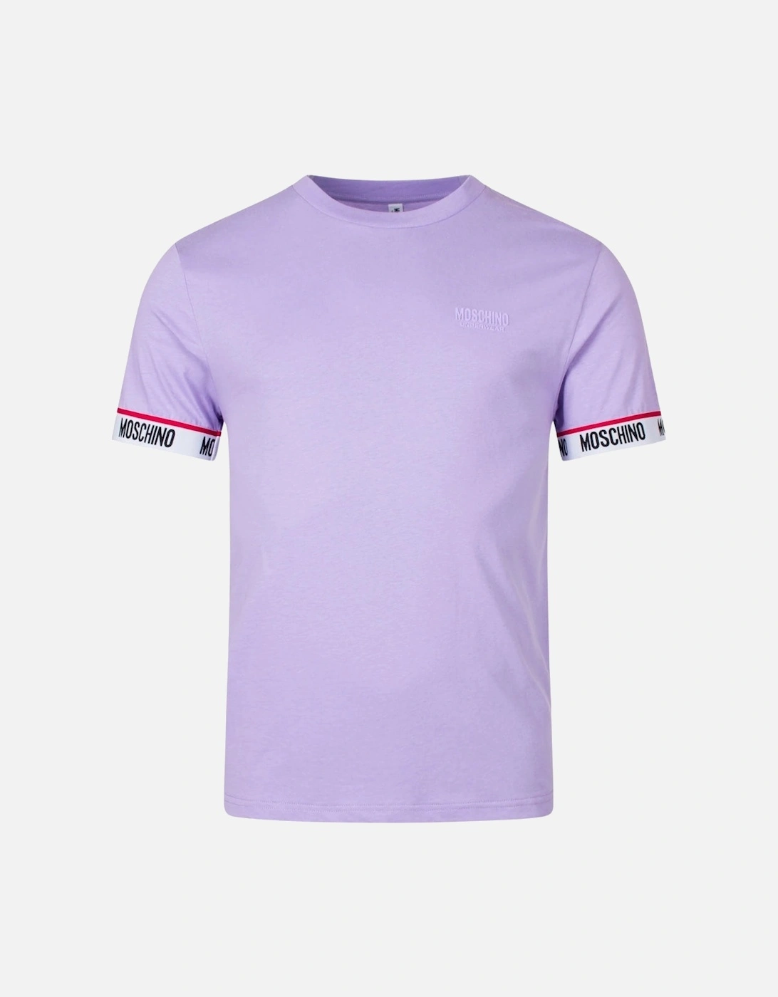 Taped Sleeve Ends Logo Purple T-Shirt, 4 of 3