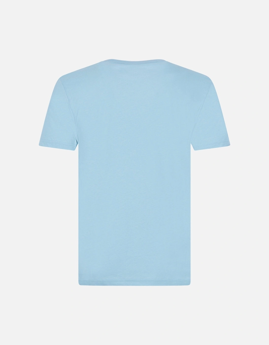 Branded Taped Shoulder Logo Light Blue T-Shirt