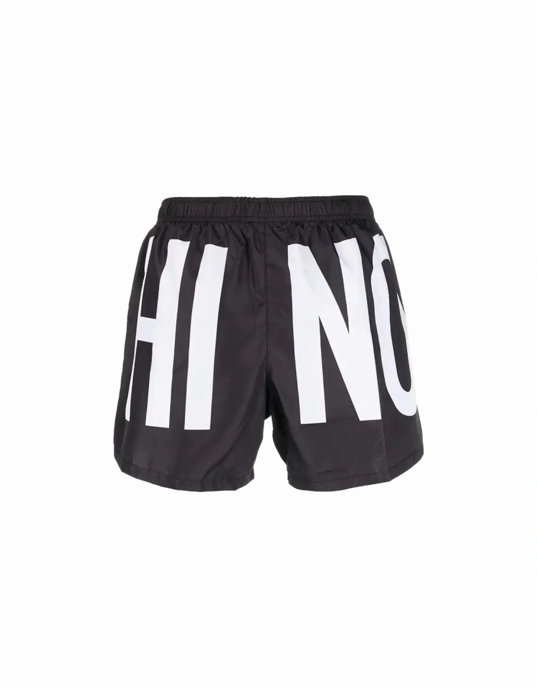 Brand Print Logo Black Short Swim Shorts