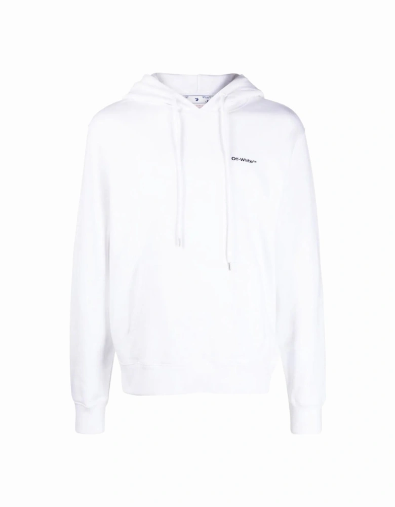 Diag Wave Outline White Hoodie