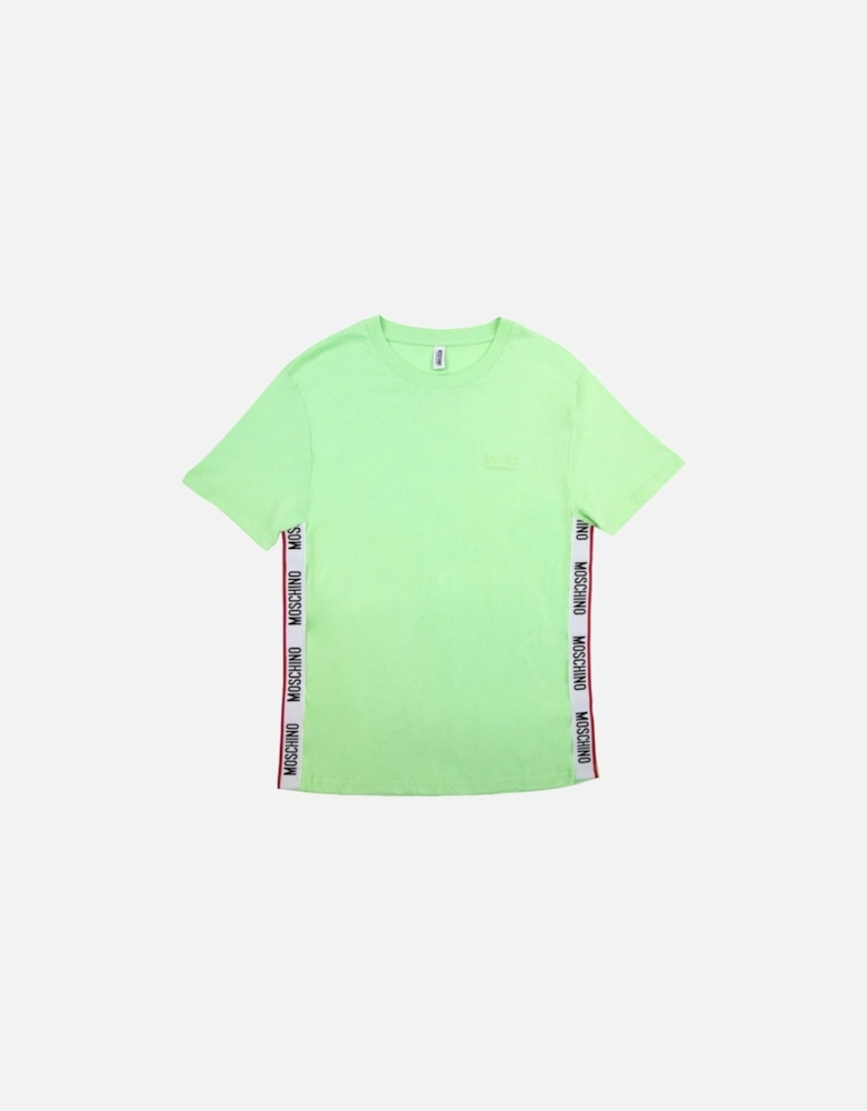 Taped Hem Logo Green T-Shirt