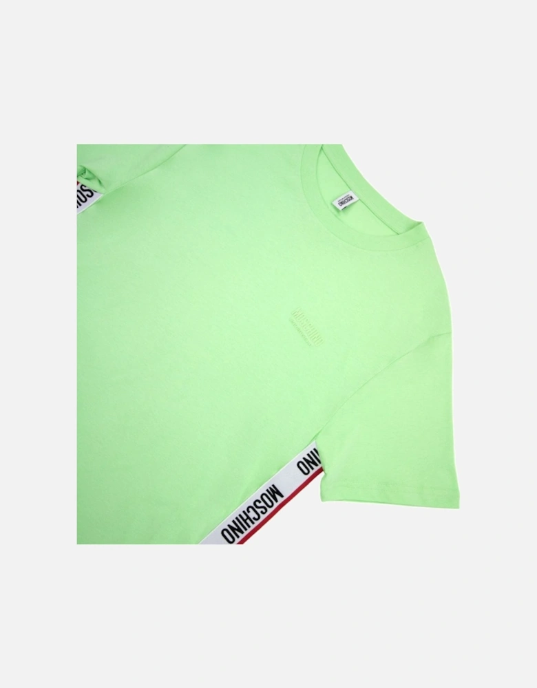 Taped Hem Logo Green T-Shirt