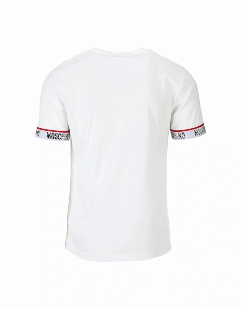 Taped Sleeve Logo White T-Shirt