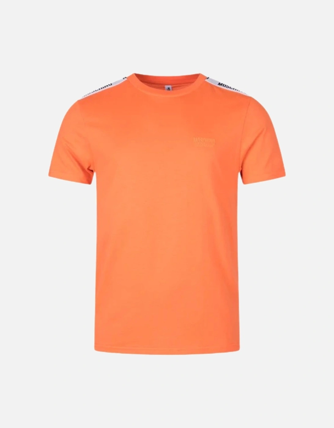 Branded Taped Shoulder Logo Orange T-Shirt, 4 of 3