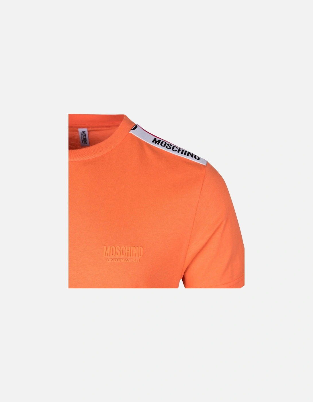 Branded Taped Shoulder Logo Orange T-Shirt