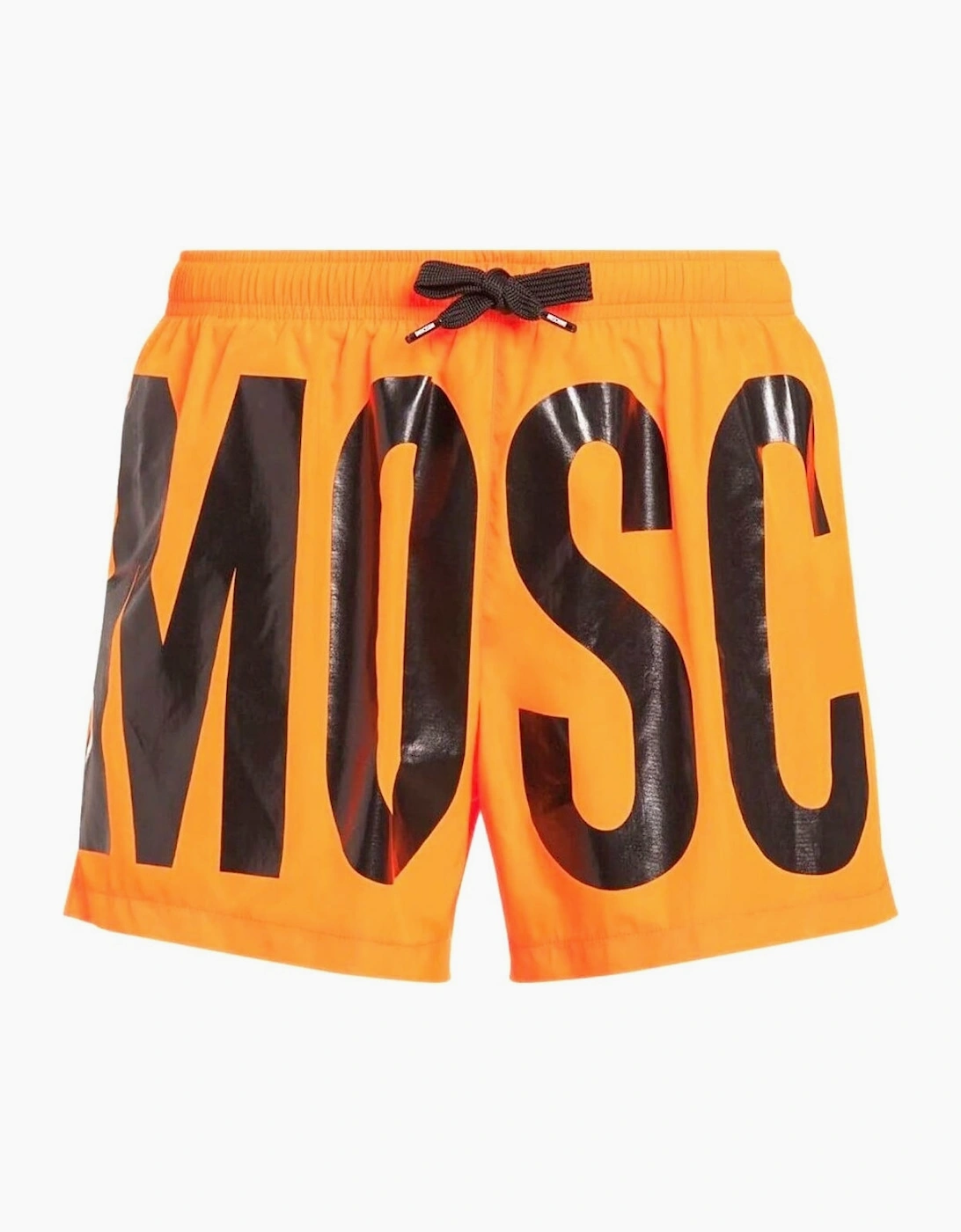 Moschino Men's Orange Brand Print Logo Bright Short Swim Shorts  33/32/32 M