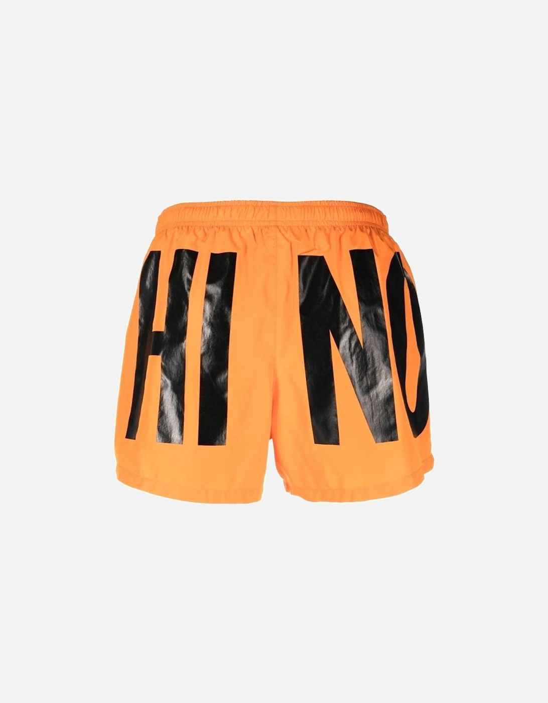 Brand Print Logo Bright Orange Short Swim Shorts