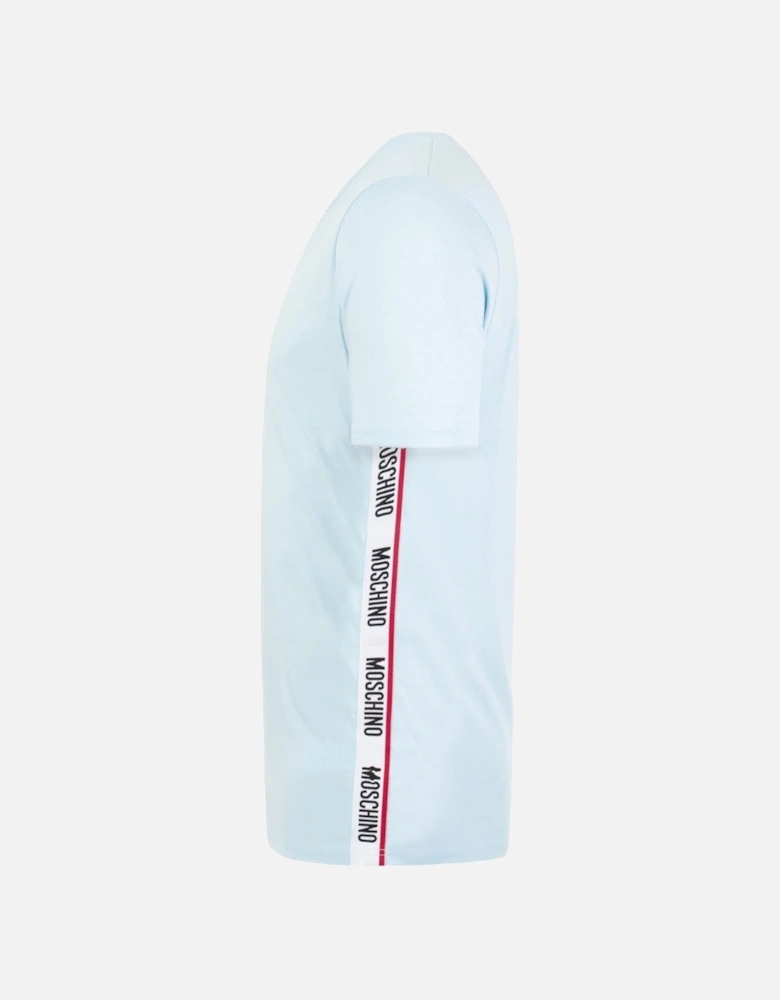 Taped Hem Logo Light Blue T-Shirt