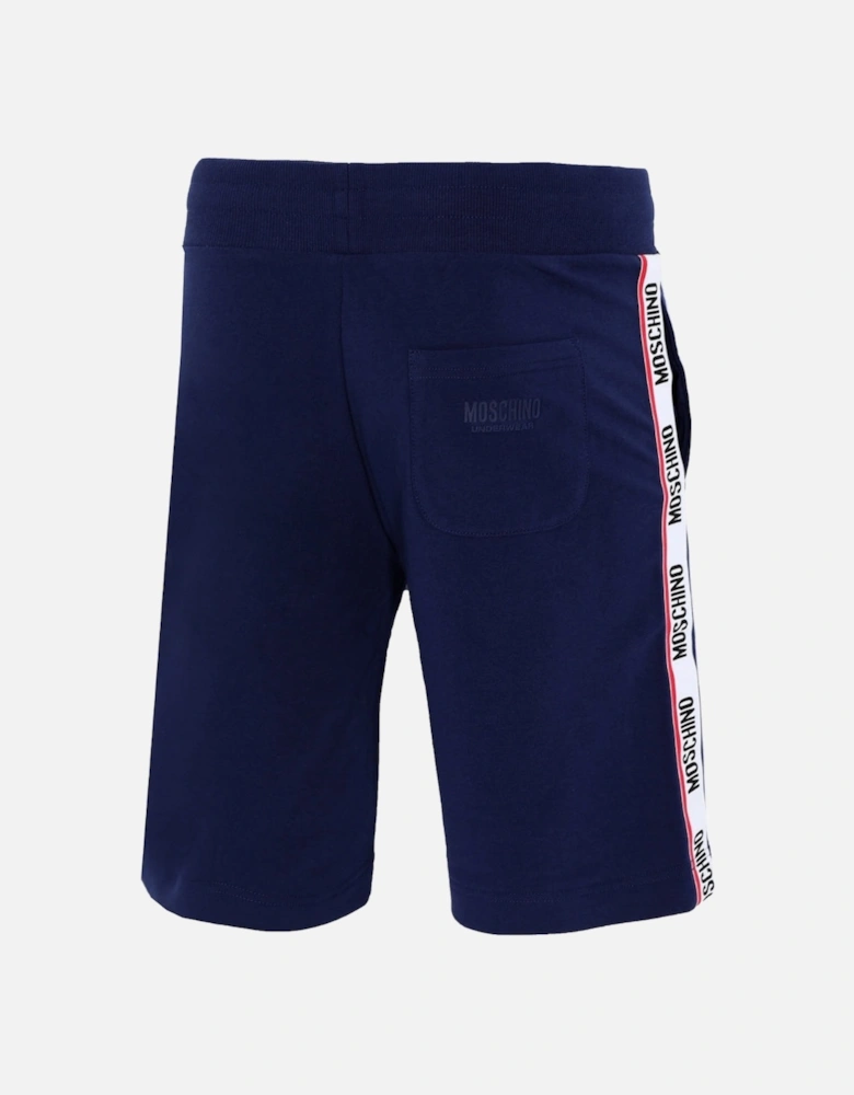 Branded Tape Legs Navy Blue Shorts