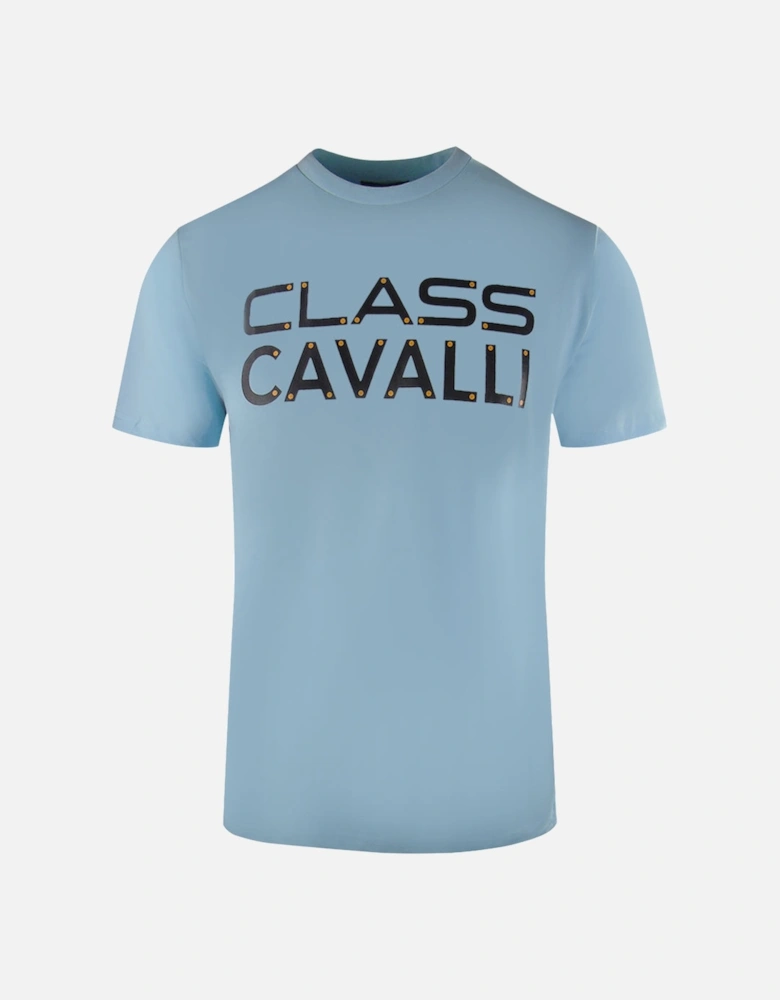 Cavalli Class Bolted Logo Light Blue T-Shirt