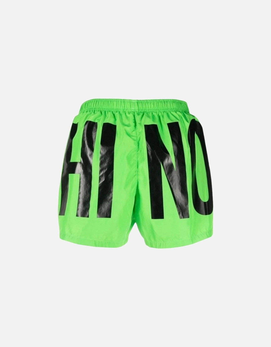 Brand Print Logo Green Short Swim Shorts