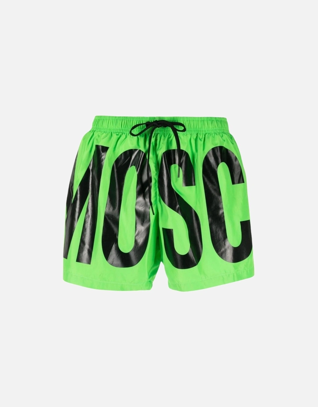 Brand Print Logo Green Short Swim Shorts, 3 of 2