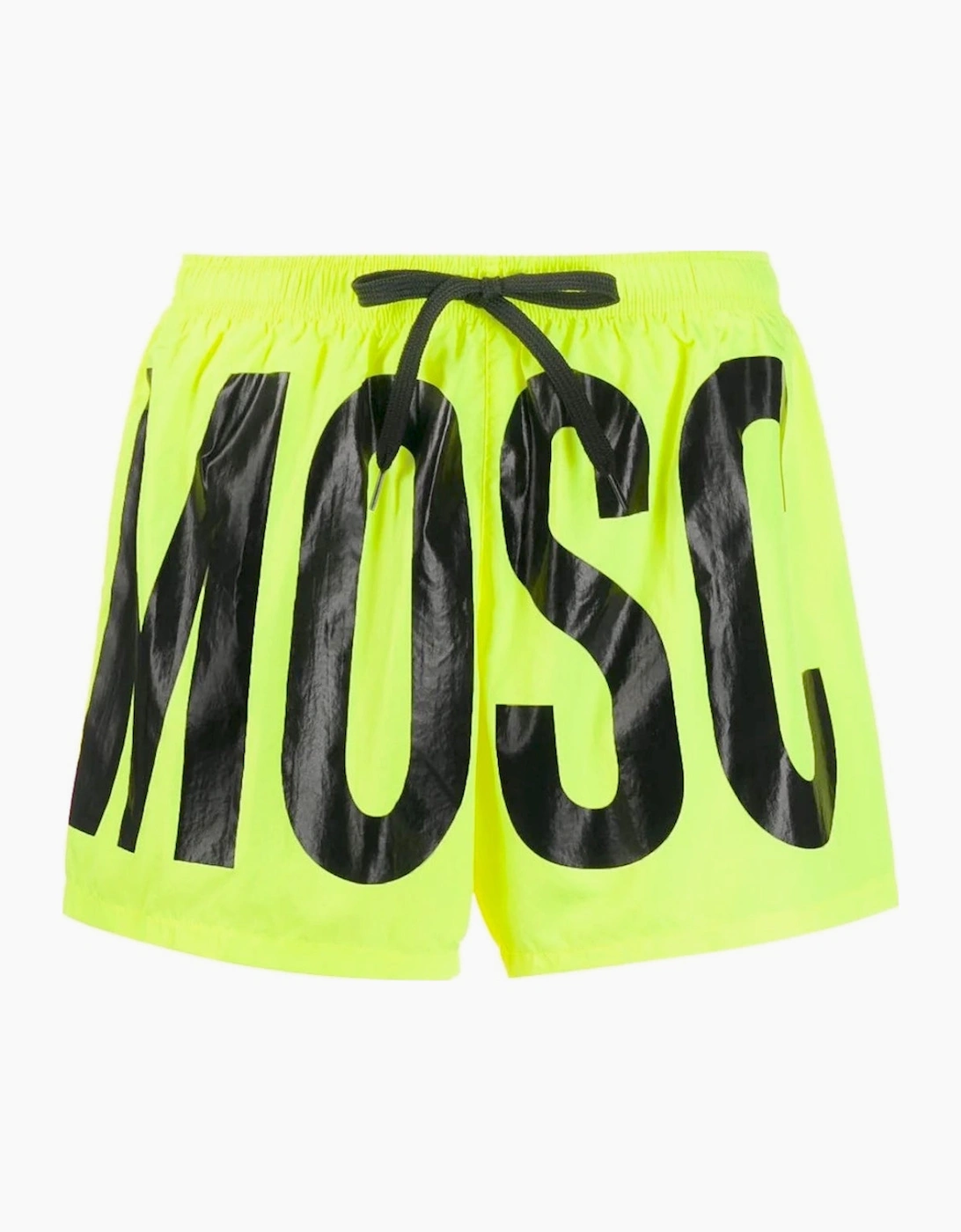 Moschino Men's Yellow Brand Print Logo Bright Short Swim Shorts - Size: 33/32/32