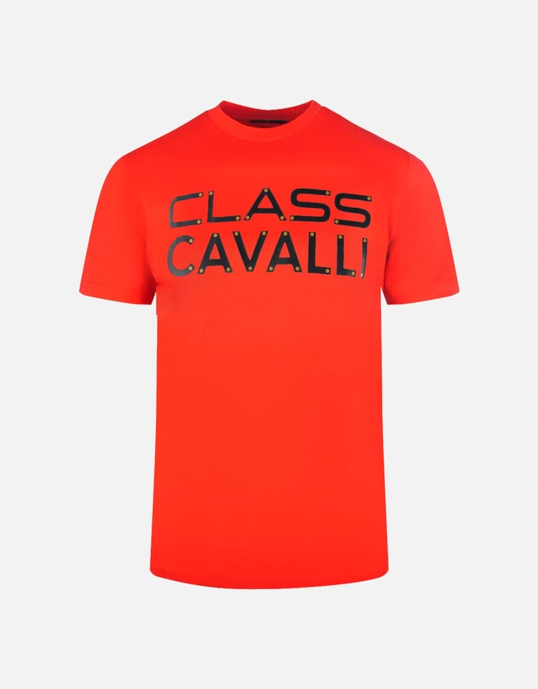 Cavalli Class Bolted Logo Red T-Shirt