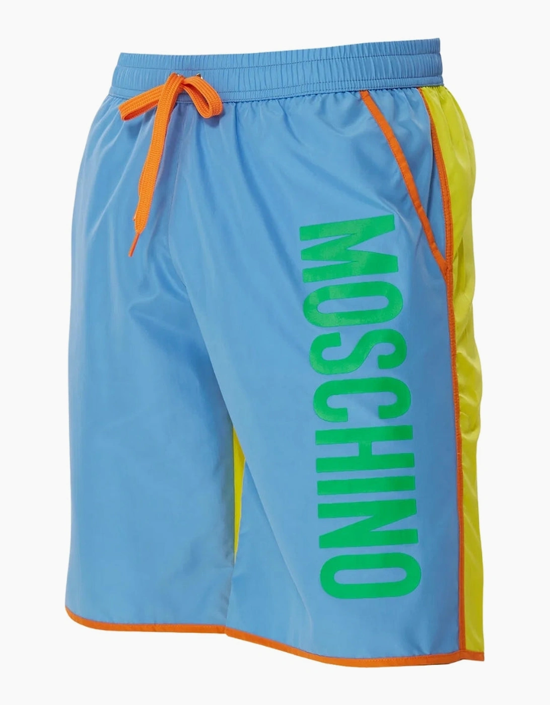 Men's Moschino Colour Block Blue Swim Shorts - Size: 37/36/32