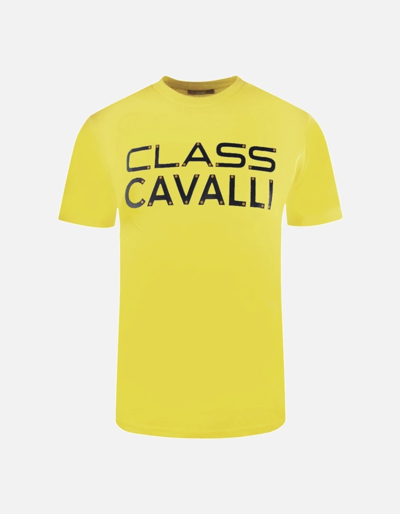 Cavalli Class Bolted Logo Yellow T-Shirt