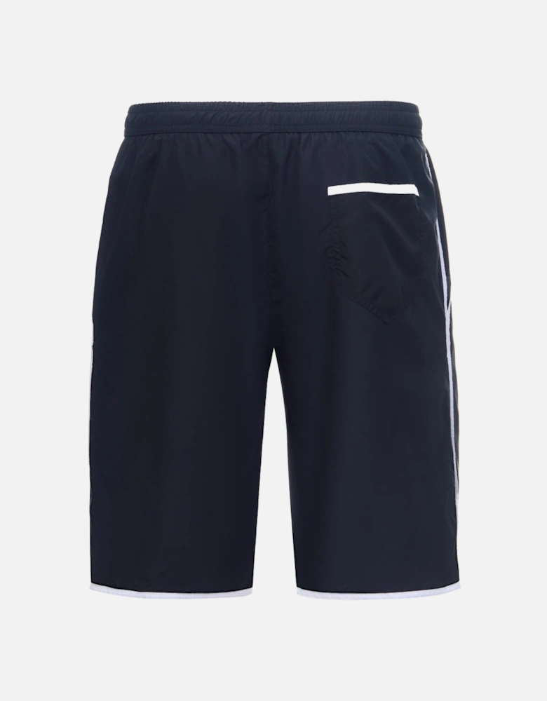 Milano Logo Black Long Swim Shorts