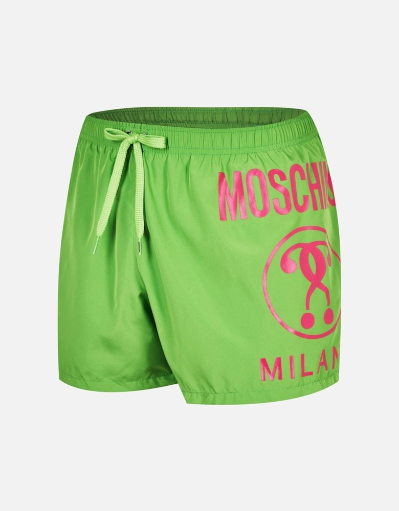 Large Milano Logo Green Short Swim Shorts