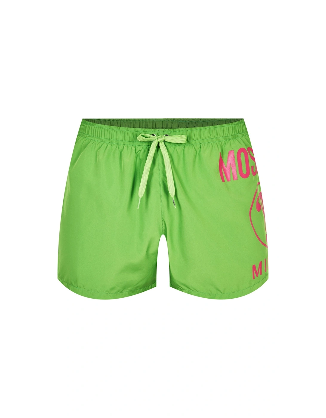 Men's Moschino Large Milano Logo Green Short Swim Shorts - Size: 35/34/32