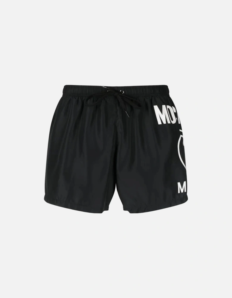 Large Milano Logo Black Short Swim Shorts