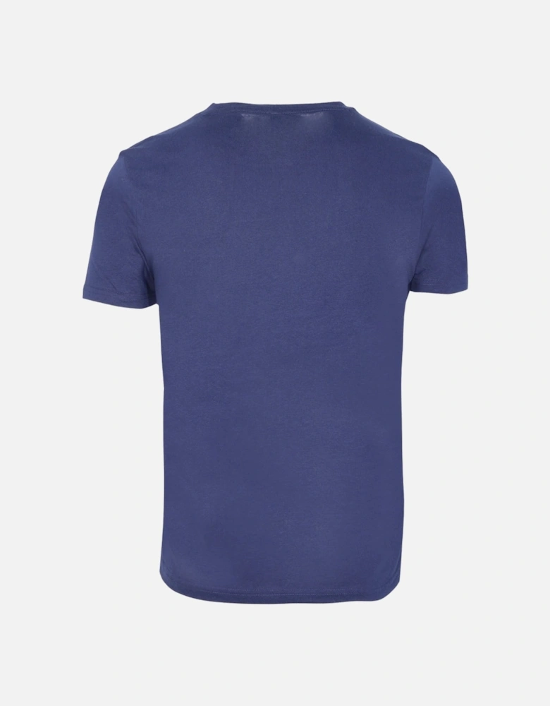 Taped Shoulder Logo Navy BlueT-Shirt